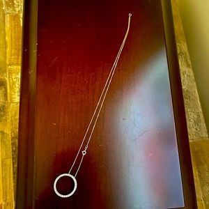 Zales .25 ct diamond infinity necklace on 10k white gold chain